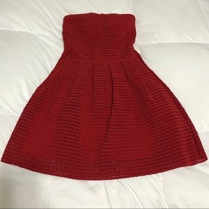 Red Strapless Dress